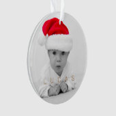 Grandeltern Joan Foto Monogram Holiday Ornament (Vorderseite)