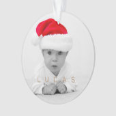 Grandeltern Joan Foto Monogram Holiday Ornament (Vorderseite)