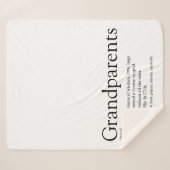 Grandeltern Modern Black and White Fun Zitat Sherpadecke (Vorderseite (Horizontal))