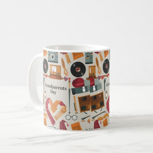 Grandeltern Tagesgeschenk Idee Kaffeetasse (Vorderseite Links)