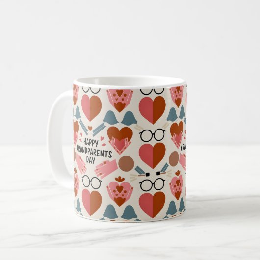 Grandeltern Tagesgeschenk Idee Kaffeetasse (Vorderseite Links)