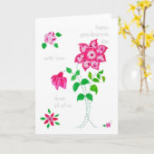 Grandelterntagkarte - Rosa Blume Karte (Gelbe Blume)