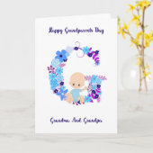 Grandelterntagkarte vom Baby Boy Karte (Gelbe Blume)