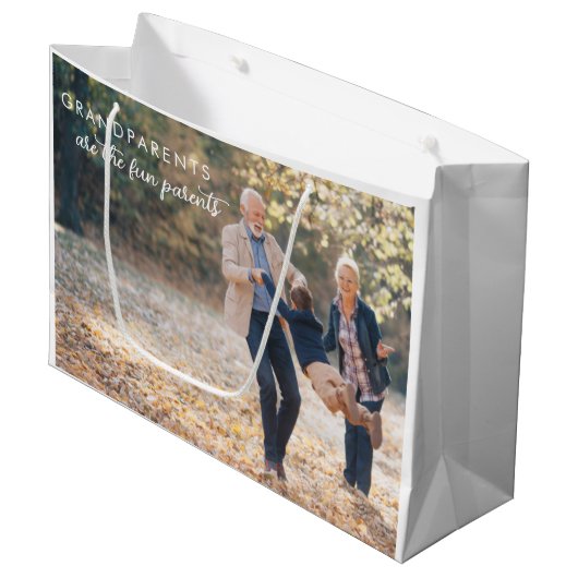 Grandelterntagsbeutel Große Geschenktüte (Vorderseite Schrägansicht)