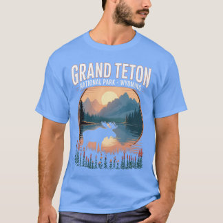 Grandeton Nationalpark Wyoming Camping Wandern Auß T-Shirt