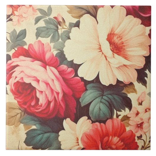 Grandeur Garden Bloom Decorative Ceramic Tile Fliese (Vorderseite)