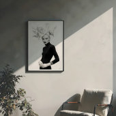 Grandeur in Bloom: Skulpturale monochrome Mode Poster