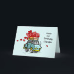 Grandfather 76th Birthday Car Load of Hearts Karte<br><div class="desc">Celebrate a grandfather’s 76th birthday with this fun card that carries lots of hearts on top of a vintage card. When you send him this card you also send lots of your love for him.</div>