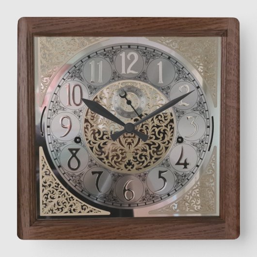 Grandfather Acrylic Wall Clock Quadratische Wanduhr (Vorderseite)