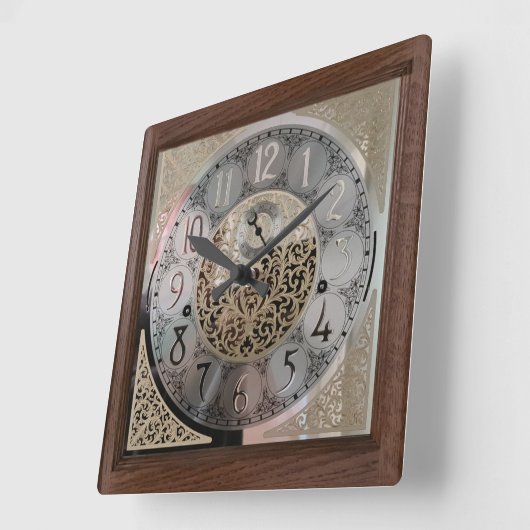 Grandfather Acrylic Wall Clock Quadratische Wanduhr (Winkel)