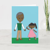 Grandfather African American Grandeltern Day Cute Karte (Vorderseite)