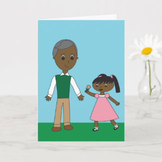 Grandfather African American Grandeltern Day Cute Karte