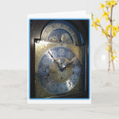 Grandfather Clock Face Karte (Gelbe Blume)