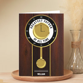 Grandfather Clock Greatest Father Father's Day Dankeskarte