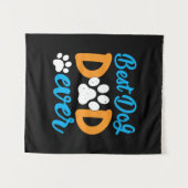 Grandfather Gift | Best Dog Dad Ever Wandteppich (Vorderseite (Horizontal))