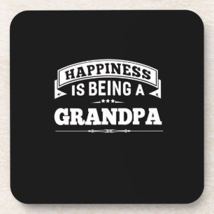 Grandfather Gift   Happiness Is Being A Grandpa Getränkeuntersetzer