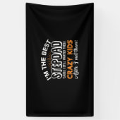 Grandfather Gift | I Am The Best Step Dad Banner (Vertikal)