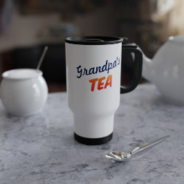 Grandfather Grandpa Tea Two Sugars Personalized Reisebecher