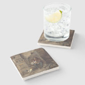 Grandfather Looking After His Grandson Steinuntersetzer (Seitenansicht)