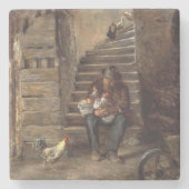 Grandfather Looking After His Grandson Steinuntersetzer (Vorderseite)