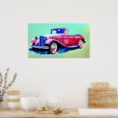 GrandFather Lover Vintage CAR Poster (Küche)