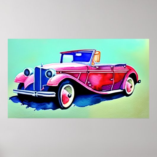 GrandFather Lover Vintage CAR Poster (Vorne)