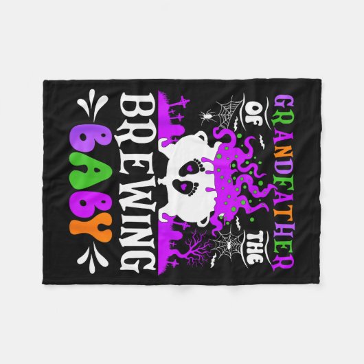 Grandfather Of The Brewing Baby Grandpa To Be Hall Fleecedecke (Vorderseite (Horizontal))