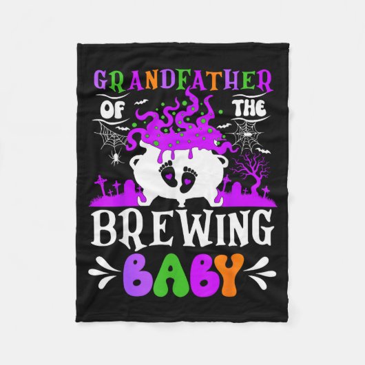 Grandfather Of The Brewing Baby Grandpa To Be Hall Fleecedecke (Vorderseite)