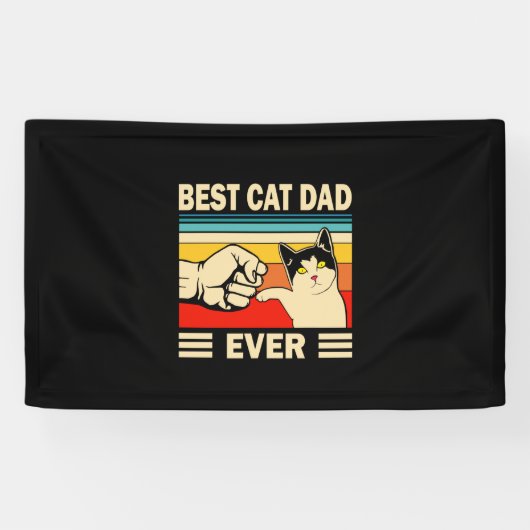 Grandfather Quotes | Best Cat Dad Ever Banner (Horizontal)