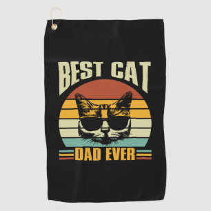 Grandfather Quotes Best Cat Dad Ever Golfhandtuch