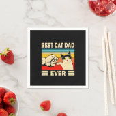 Grandfather Quotes | Best Cat Dad Ever Serviette (Beispiel)