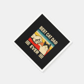 Grandfather Quotes | Best Cat Dad Ever Serviette (Ecke)