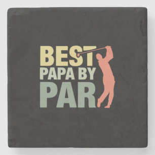 Grandfather Quotes   Best Papa By Par Golf Steinuntersetzer
