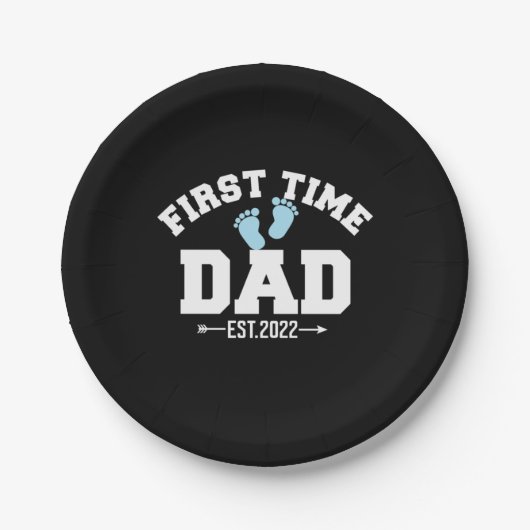 Grandfather Quotes | First Time Dad 2022 Pappteller (Vorderseite)