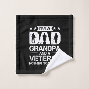 Grandfather Quotes   I Am A Dad And A Veteran Waschlappen