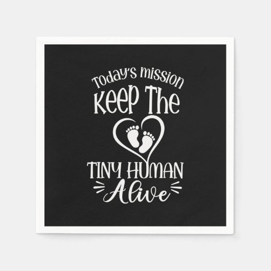Grandfather Quotes | Keep The Tiny Human Alive Serviette (Vorderseite)