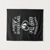Grandfather Quotes | Keep The Tiny Human Alive Wandteppich (Vorderseite (Horizontal))