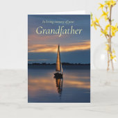 Grandfather Sympathy with Sailboat in Sunset Karte (Gelbe Blume)