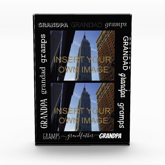 Grandgrampen Opa Zwei FotoCollage Fotoblock (Vorderseite)