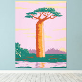 Grandidiers Baobab Leinwanddruck (Insitu (Holzboden))