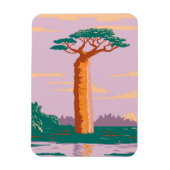 Grandidiers Baobab Magnet (Vertikal)