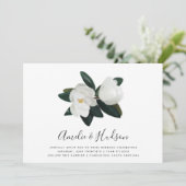 Grandiflora | Einladung von White Magnolia zur Hoc (Stehend Vorderseite)