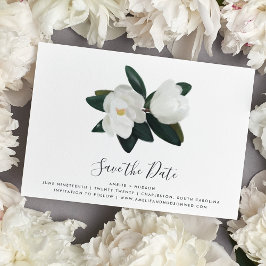 Grandiflora | White Magnolia Save the Date Card
