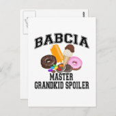 Grandkid Spoiler Babcia Postkarte (Vorne/Hinten)