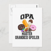 Grandkid Spoiler Opa Postkarte (Vorne/Hinten)