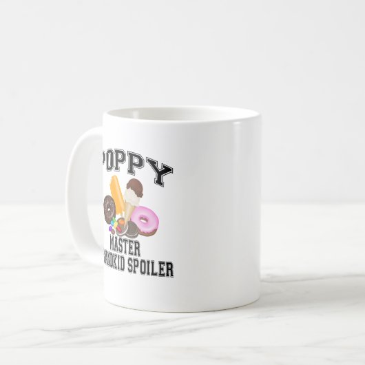 Grandkid-Verderber-Mohnblume Kaffeetasse (Vorderseite Links)