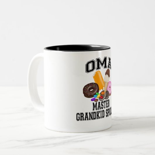 Grandkid-Verderber Oma Zweifarbige Tasse (Vorderseite Links)