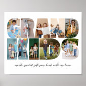 Grandkids 9 Foto Collage, Geschenk für Großeltern Poster (Vorne)