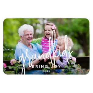 Grandkids bringen Joy-Foto Magnet