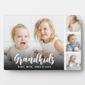 Grandkids Customized Photo Collage Plaque Fotoplatte (Vorderseite)